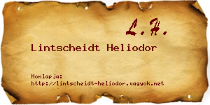 Lintscheidt Heliodor névjegykártya